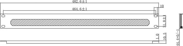 Produktbild Value 19"-Kabeldurchführung 1 HE