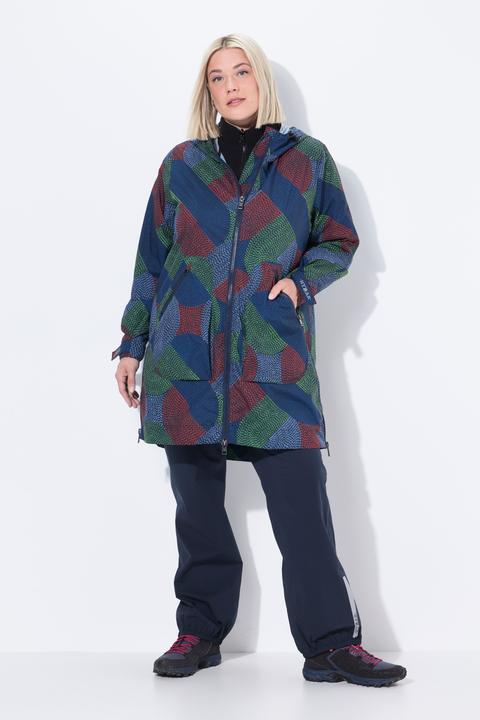 Image du produit Ulla Popken Veste de pluie imperméable, capuche et fermeture zippée de chaque côté, coupe évasée (50, 52)
