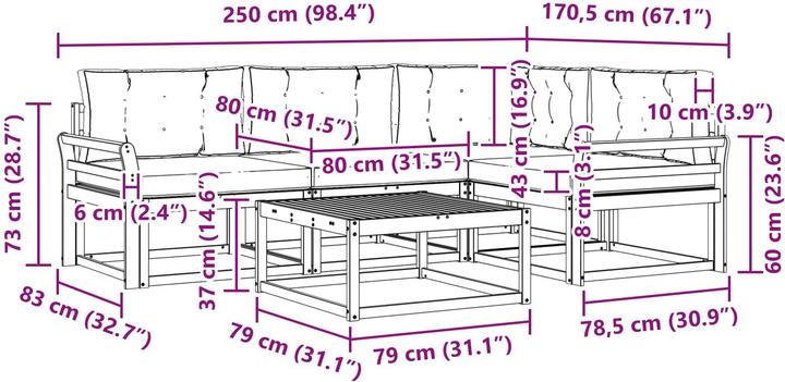 Produktbild vidaXL Outdoor-Sofagarnitur