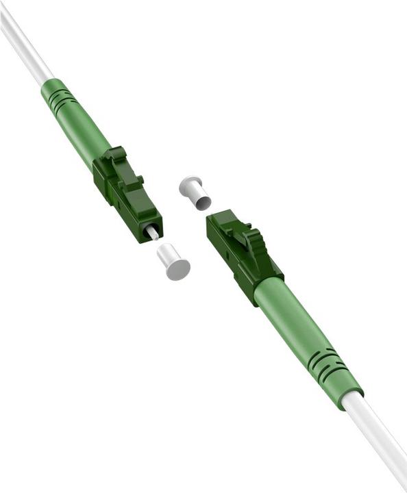 Image du produit Goobay Câble à fibre optique FTTH, monomode OS2 White, blanc simplex, 25 m (S/UTP, CAT7, 25 m)