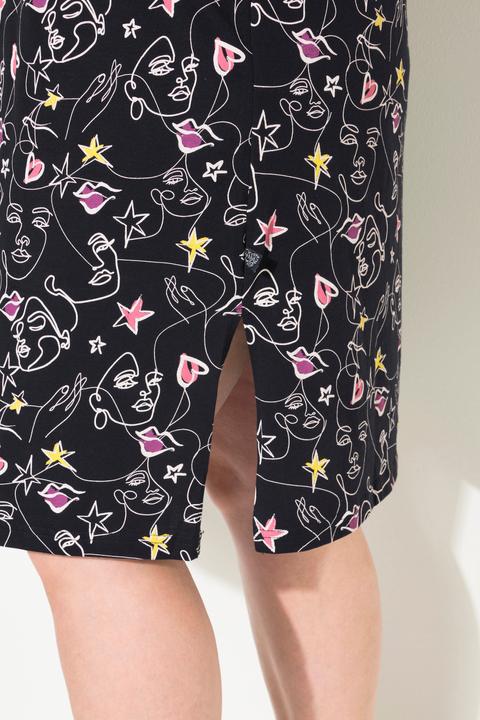 Immagine prodotto Ulla Popken Camicie da notte in confezione doppia con scollo a girocollo, mezze maniche e cuori con ghirigori (46, 48)