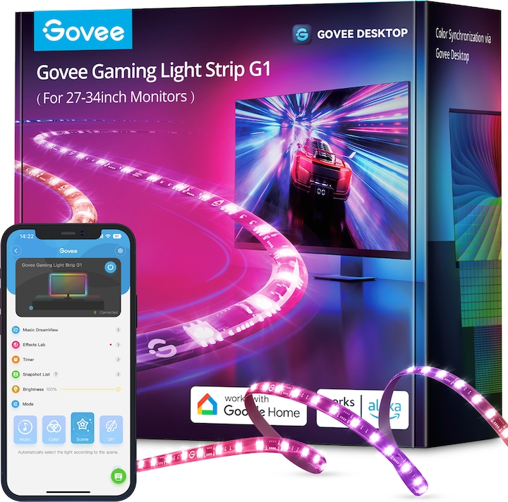 Actual product image Govee LED Stripe Gaming G1 (RGBW, 200 cm, Indoor)