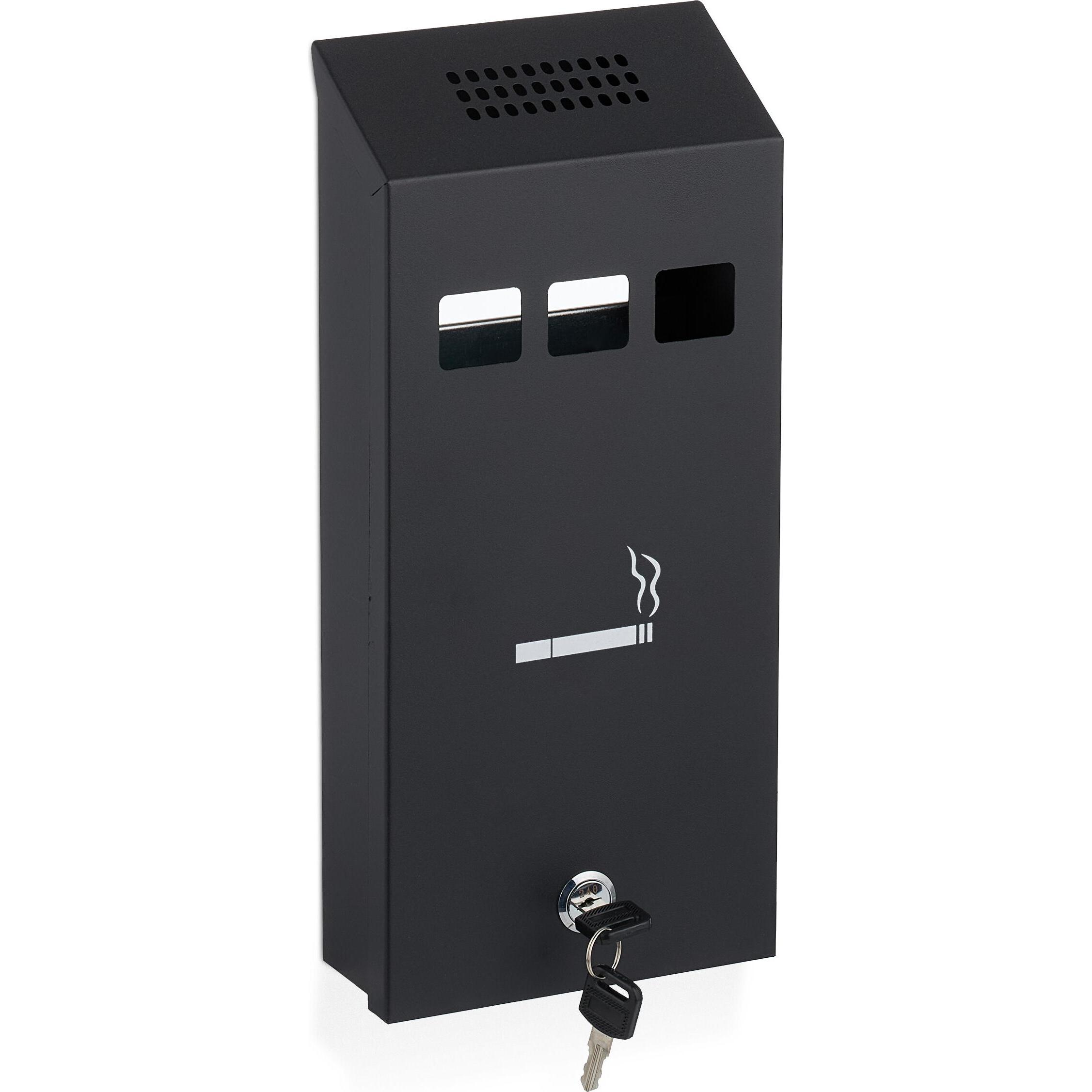 Relaxdays, Aschenbecher, Wandaschenbecher