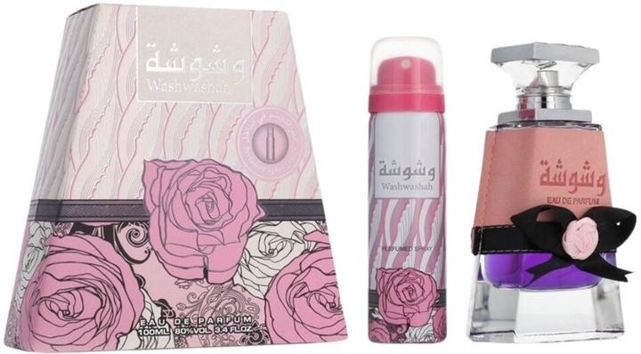 Actual product image Lattafa Perfumes Washwashah by Eau De Parfum Spray Plus 1.7 oz Deodorant 100 ml (Eau de parfum, 100 ml)