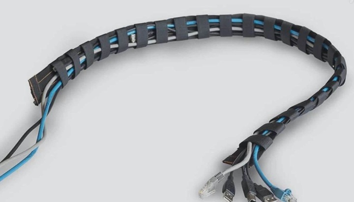 Actual product image Lanco Flexible cable duct L-shape 100cm Velcro fasteners (Duct, 100 cm)