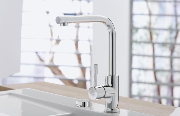 Actual product image Villeroy & Boch Modern Steel low-pressure kitchen mixer tap, stainless steel
