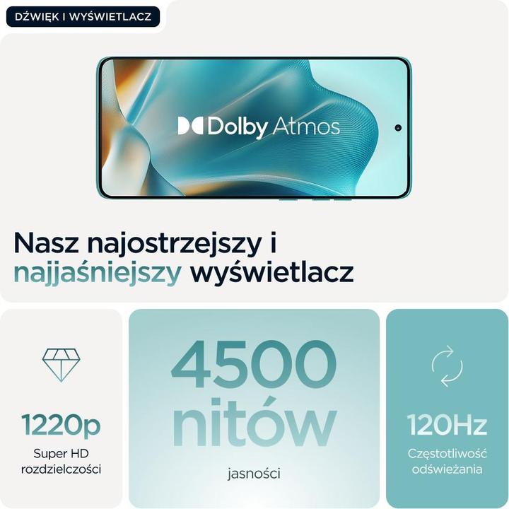 Actual product image Motorola Edge 60 Fusion EU (256 GB, Amazonite, 6.67", Dual SIM, 5G)