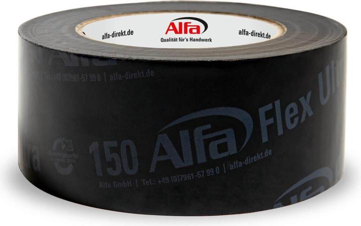 Produktbild Alfa Flex Ultra schwarz 150 mm x 25 m  Multiklebeband reissbar (150 mm)