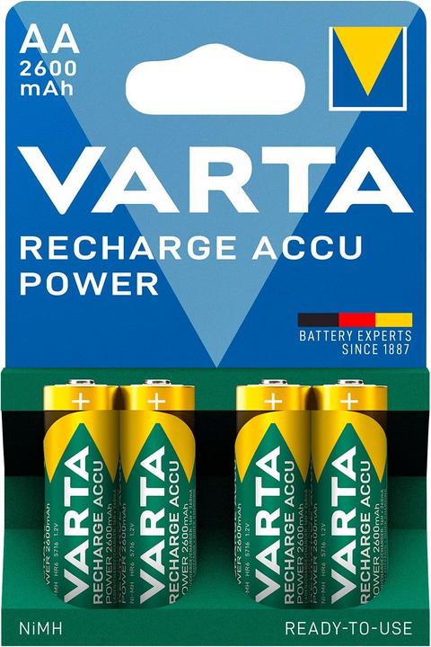 Varta Recharge Accu Power (4 pz., AA, 2600 mAh)