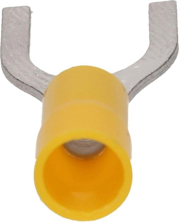 Actual product image Kalitec 100 pieces Cembre GF-U10 fork cable lugs insulated U10 yellow I Industrial quality