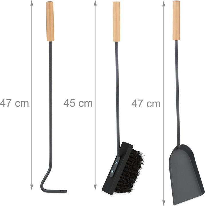 Actual product image Relaxdays 4-tlg. Kaminbesteck-Set (57 x 20 cm)