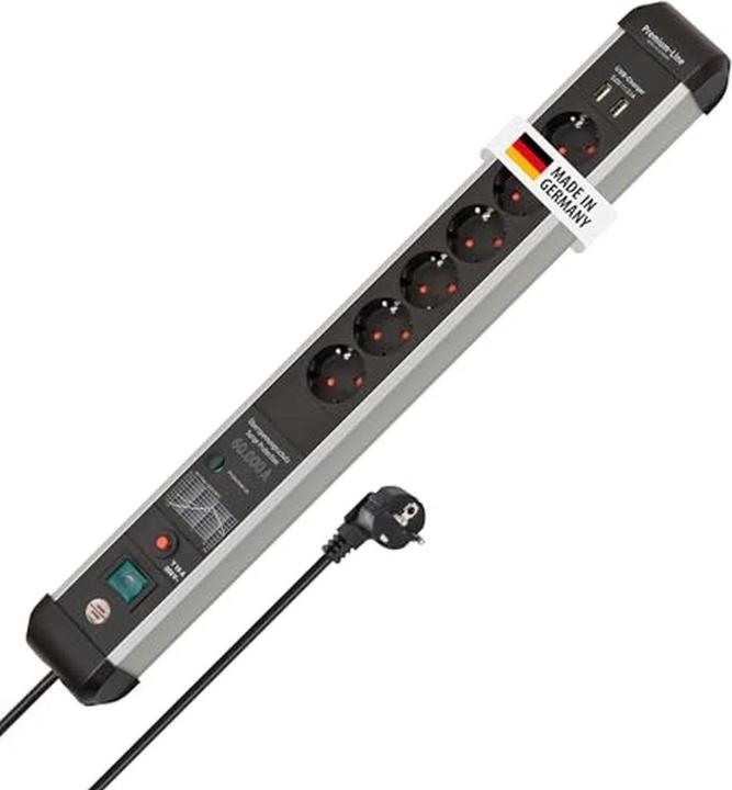 Actual product image Brennenstuhl Premium-Protect-Line (6 x, USB, 3 m)