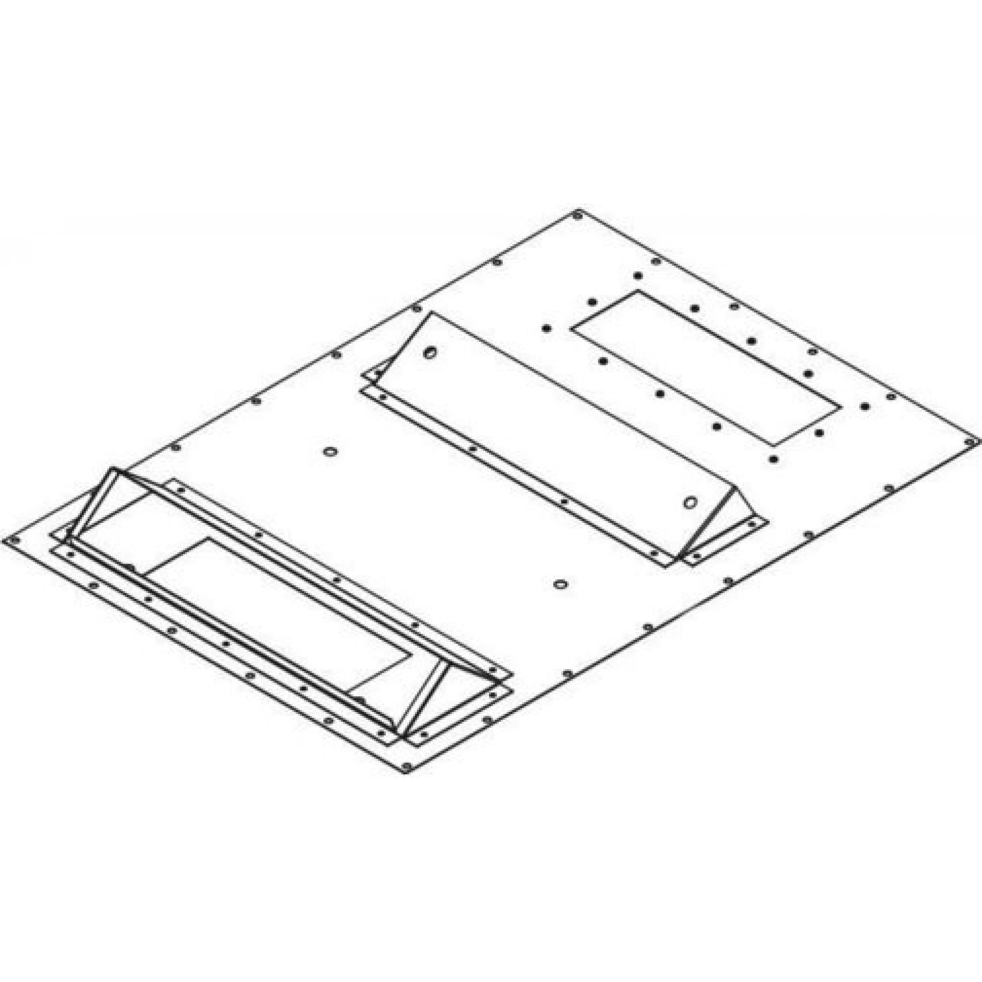 Triton 19"zbh. Klimaeinheit zbh. Zusatzblende für X1/2 RDE/RIE B600/T 800mm quer (RAC-RV-X68-Z6)