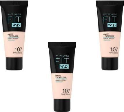 Actual product image Maybelline New York Fit me! Matte&Poreless (107 Rose Beige)