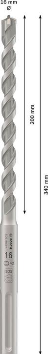 Produktbild Bosch Professional Zubehör Hammerbohrer SDS max-4 16 x 200 x 340 mm (16 Millimeter)