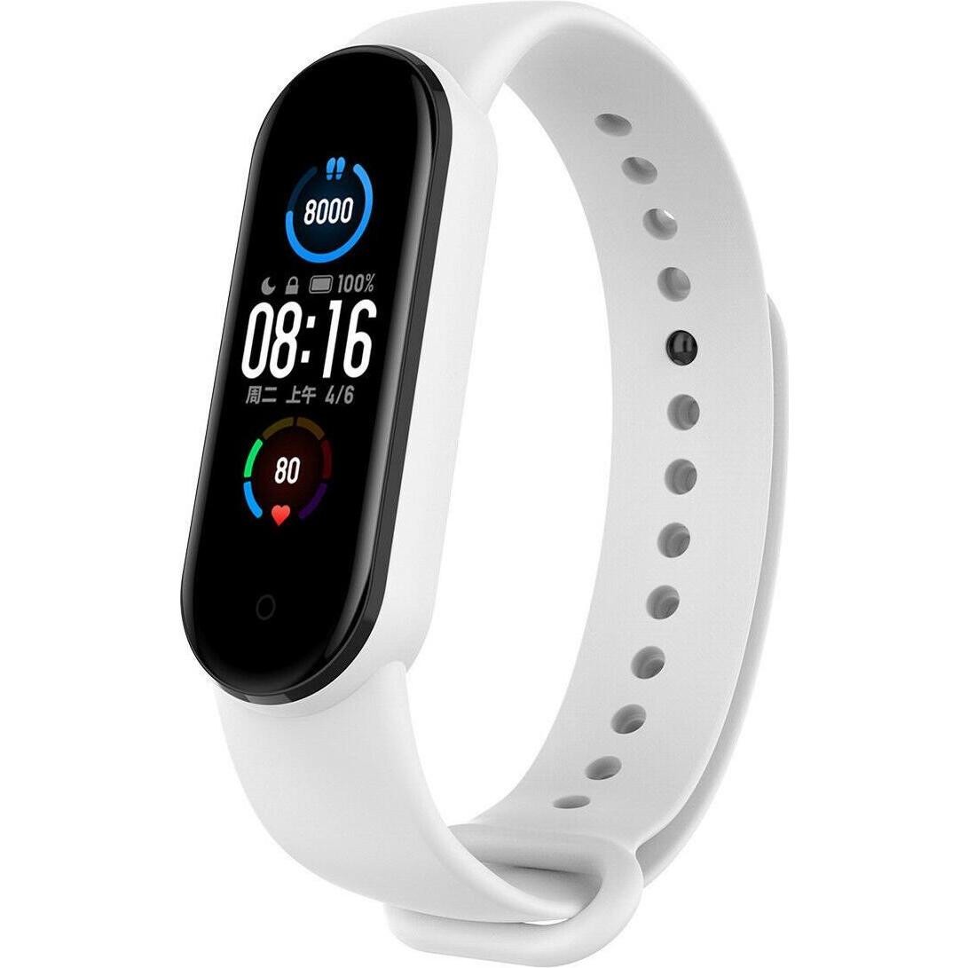 Strap-it Armband (Silikon, Mi Band 6), Uhrenarmband, Weiss