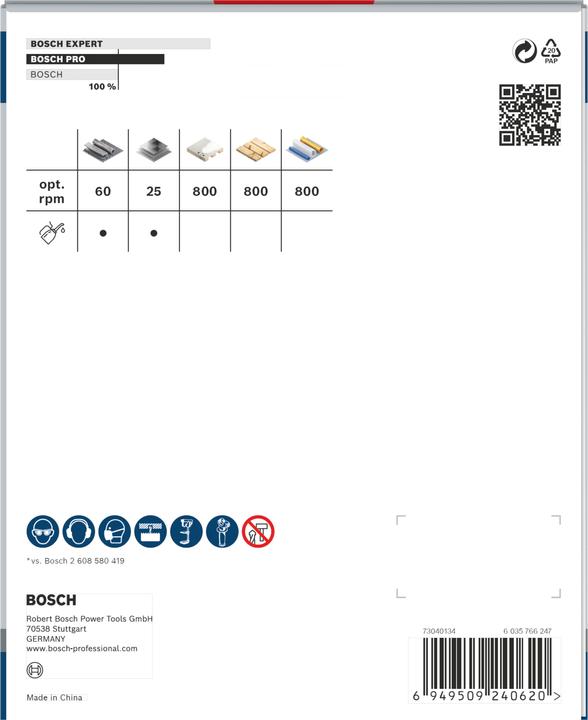 Valori nutrizionali e ingredienti Bosch Professional Zubehör Sega a tazza PRO Multi Material PC Plus, 140 mm (140 millimetri)