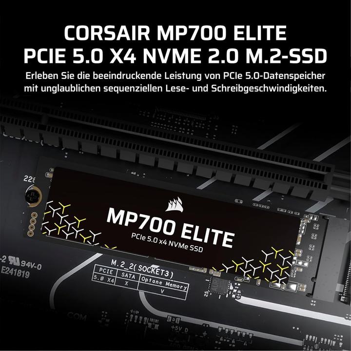 Produktbild Corsair MP700 Elite (2000 GB, M.2 2280)