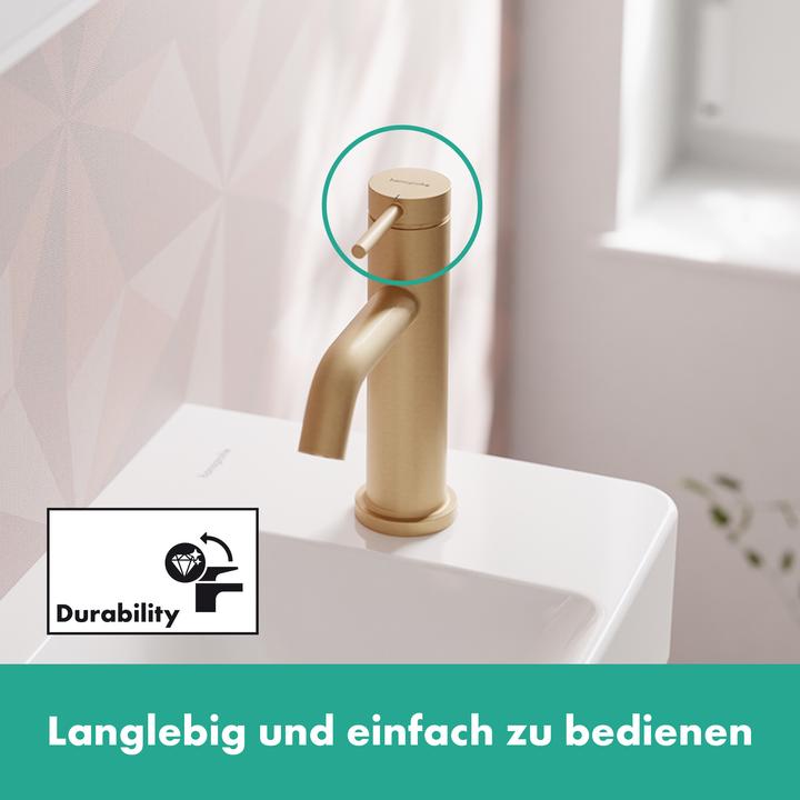 Actual product image hansgrohe Tecturis S pillar tap 80 with lever handle for cold water or pre-mixed water, projection 1