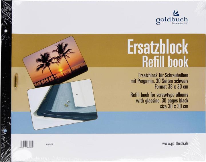 Actual product image Goldbuch Replacement block 38x30 30 pages black + screws (380 x 300 mm)