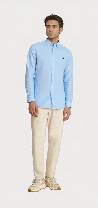 Immagine prodotto U.S. Polo Hemd Leinenhemd Button Down Linenshirt (M)