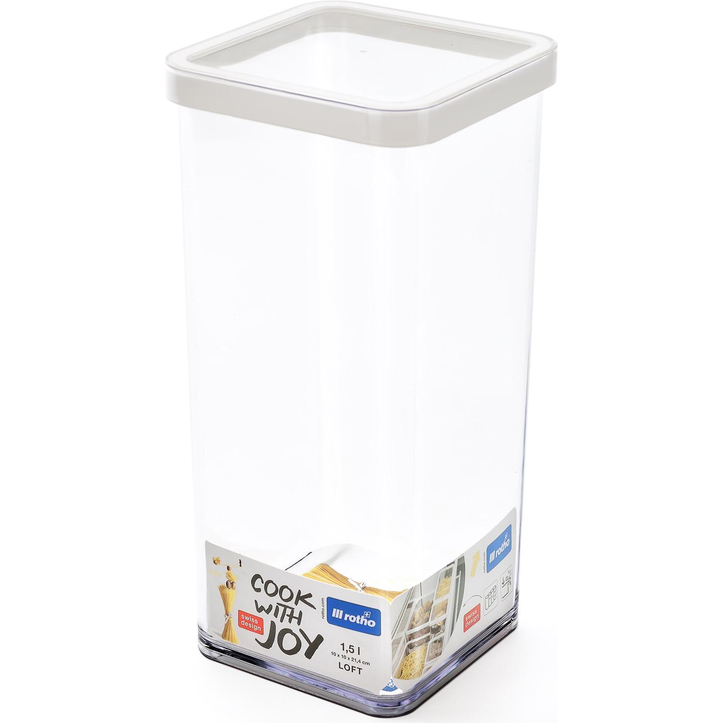 Thumbnail - Rotho Loft, Vorratsbehälter, Transparent, Weiss