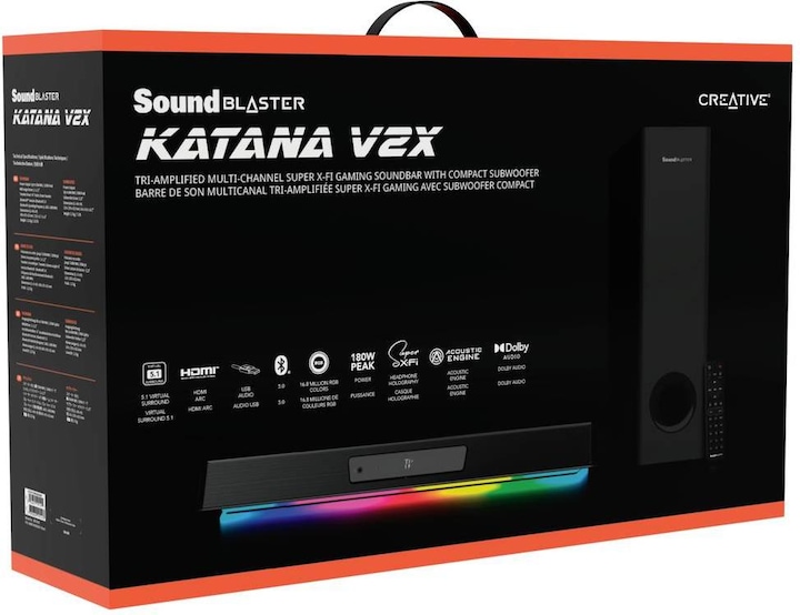 Image du produit Creative Sound Blaster Katana V2X (90 W, Canal 2.1)