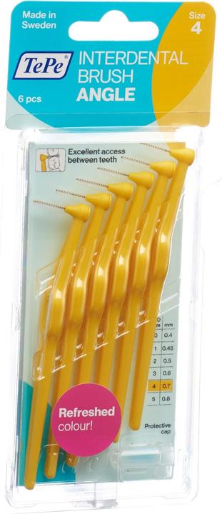 Actual product image TePe Interdental brushes Angle ISO 4 (6x, 0.70 mm)