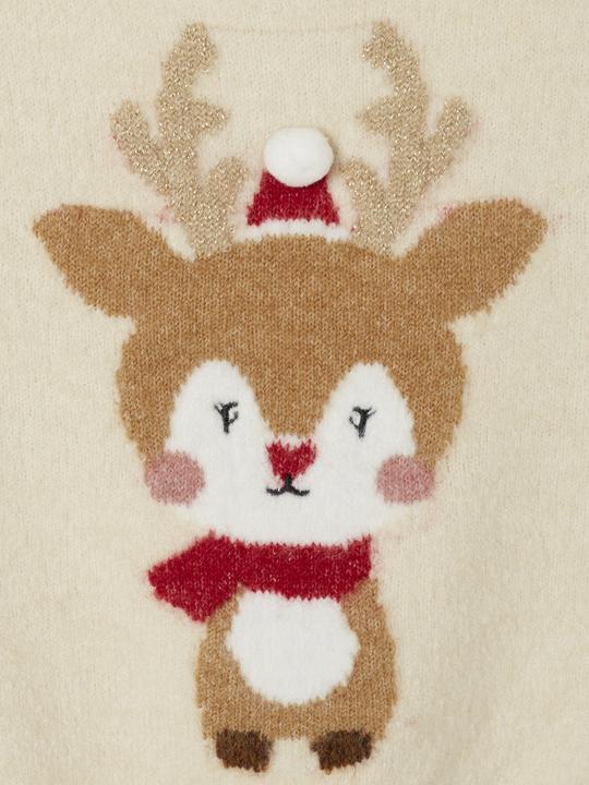 Produktbild Vertbaudet Baby Weihnachtspullover, Rentier mit Glitzer (62)