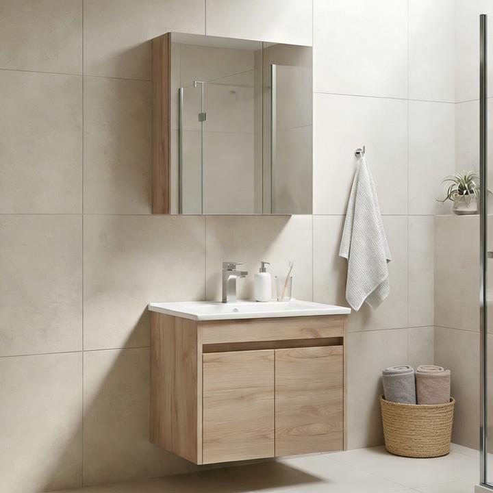 Produktbild Homitis Side 65 v2 Bathroom Cabinet With Sink & Mirror Set (2 Pieces)