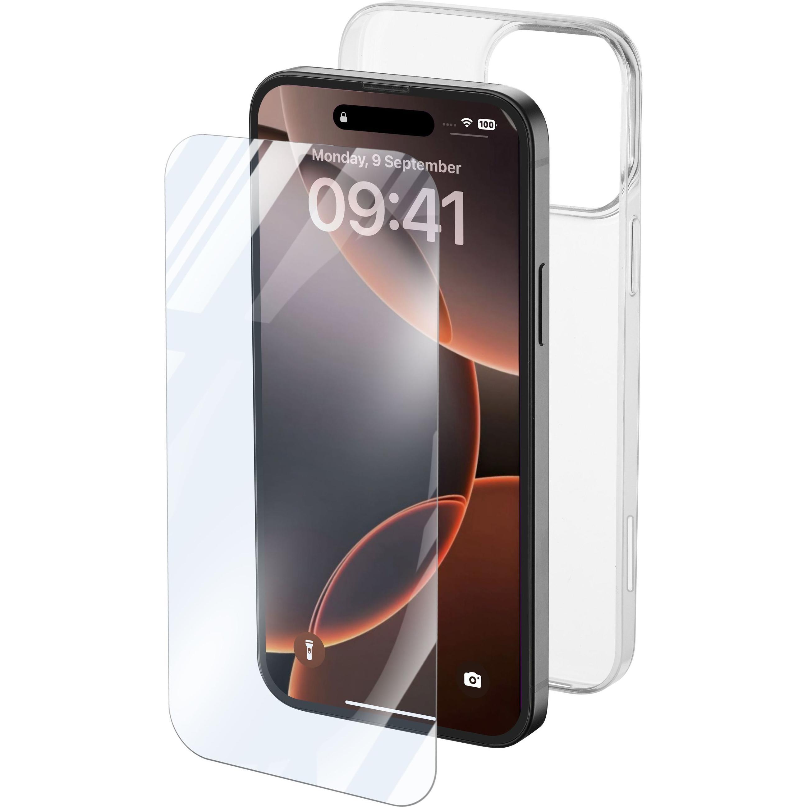 Cellularline Protection Kit für (Apple iPhone 16 Pro Max), Smartphone Hülle, Transparent