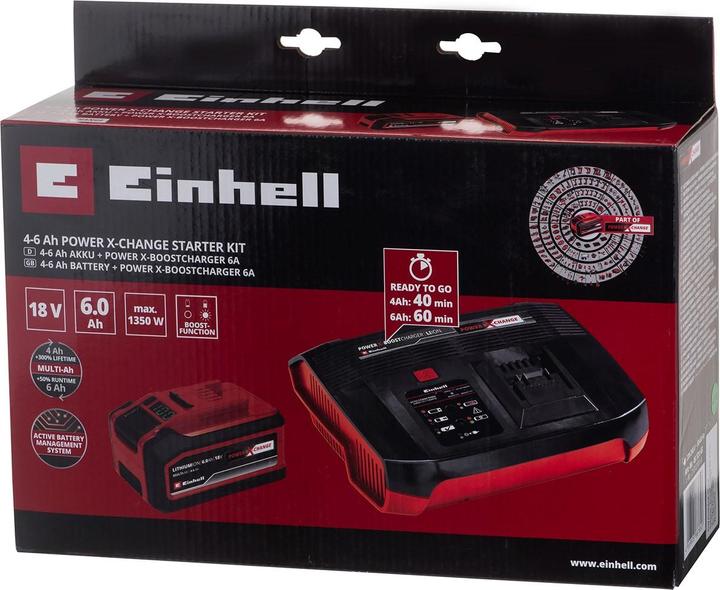 Productafbeelding Einhell 18V 4-6Ah & 6A Boostcharger PXC Power X-Change PLUS 4512143 Gereedschap accu en lader 6Ah (18 V)