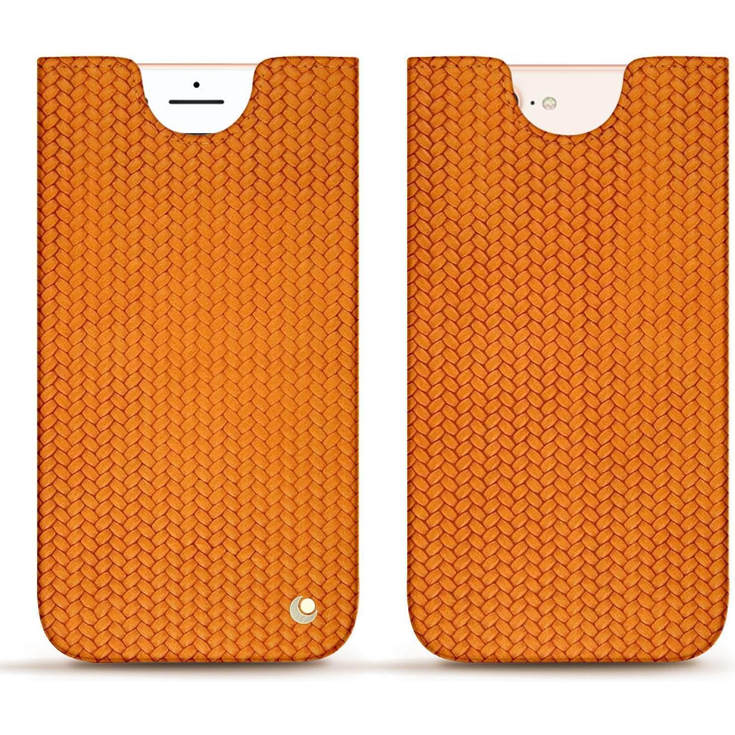 Thumbnail - Noreve Lederschutzhülle (Apple iPhone 8 Plus), Smartphone Hülle, Orange