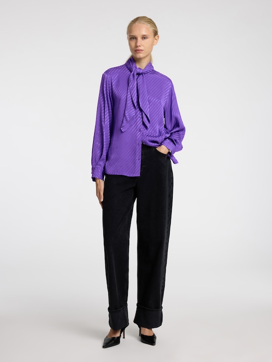 Actual product image Selected Femme Bow satin blouse (34)