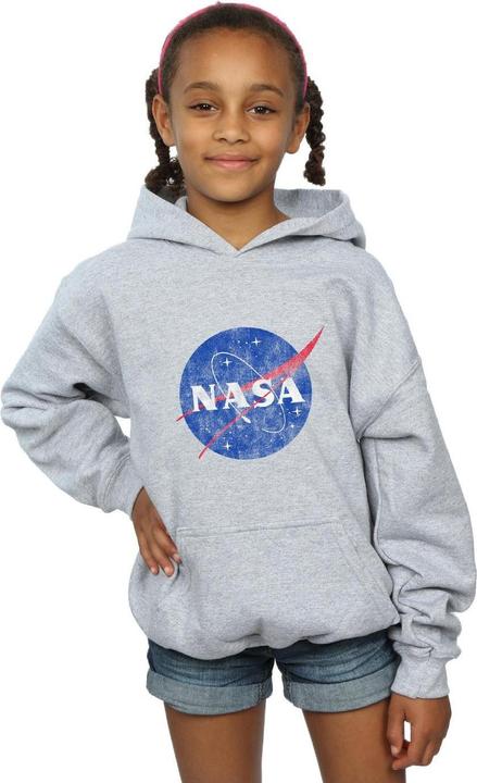 Produktbild Nasa Classic Insignia Logo Distressed Kapuzenpullover Mädchen (128)