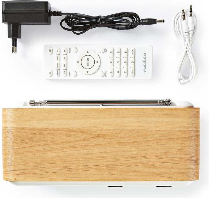 Actual product image Nedis RDIN2000WT (DAB+, Internet radio, KW, Bluetooth, Wi-Fi)