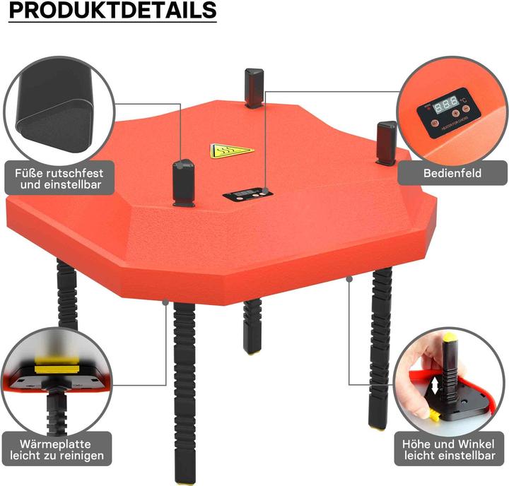 Produktbild Fudajo 25x25cm Küken-Wärmeplatte Temperaturregler 30W Heizplatte Kükenaufzucht (30 W)