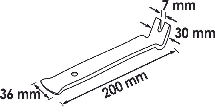 Actual product image Vigor Release lever and clip remover, wide, one-sided