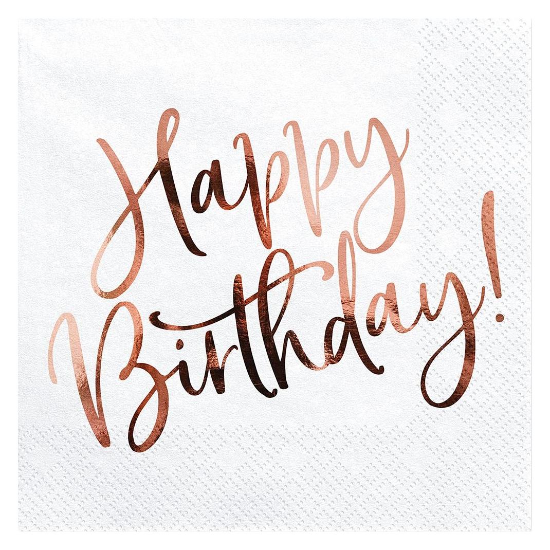 Partydeco, Servetten, Happy (20 Pcs., 33 X 33 cm)