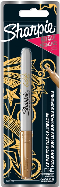 Produktbild Sharpie Feiner Permanentmarker (Gold, Grau, 1 mm, 1 x)