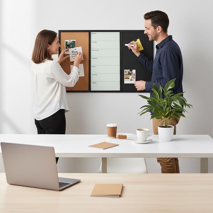 Productafbeelding Relaxdays Kombitafel 3in1 Magnettafel-Set (40 x 60 x 2 cm)