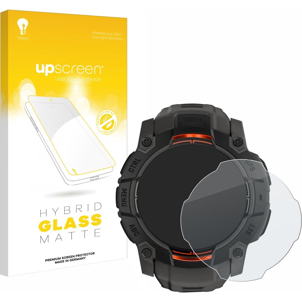 upscreen Schutzglas Schutzfolie Displayschutz Display Schutz Glas Folie matt, Smartwatch Schutzfolie, Grau