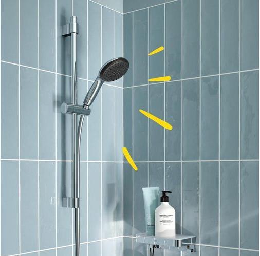 Produktbild Grohe Vitalio Start 110 QuickFix Brausestangenset, kleben oder bohren, Länge 600mm, wassersparend, 2 Strah