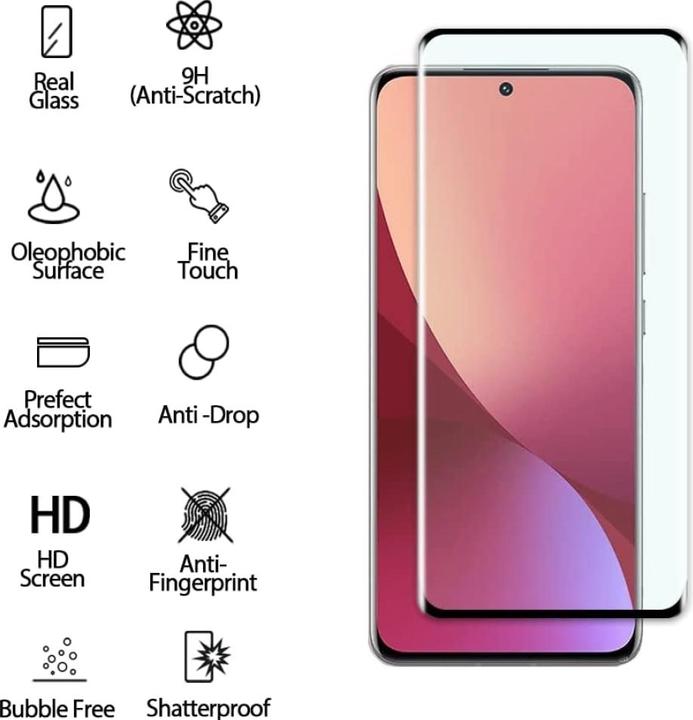 Image du produit Screenguard Xiaomi 12 Full Screen Protective Glass 2.5D 9H (1 pièce(s), Xiaomi 12)