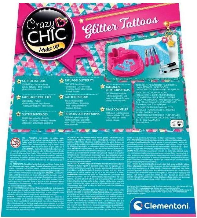 Produktbild Clementoni Crazy Chic - Glitzertattoos