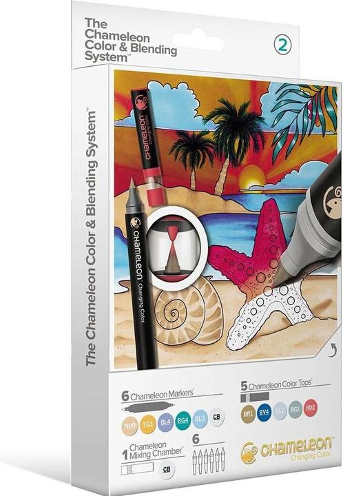 Beige, Blau, Gelb, Orange, Violett