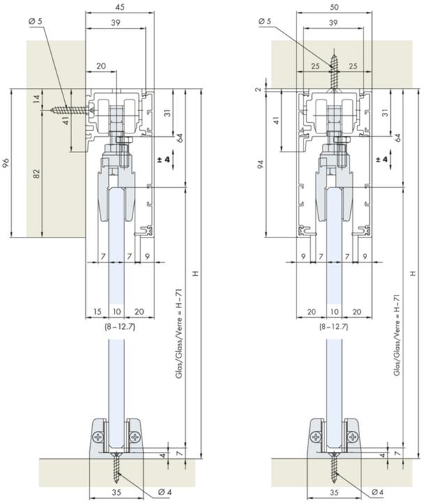 Actual product image HAWA Sliding door fittings -PORTA 100 G
