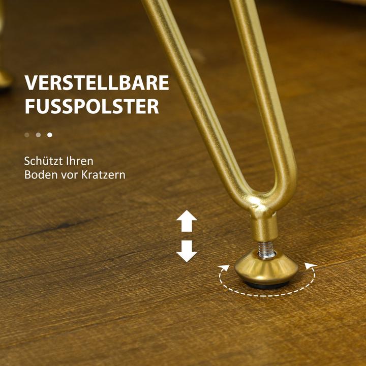 Produktbild Homcom Sitzhocker Polyester, Schaumstoff Cremeweiss