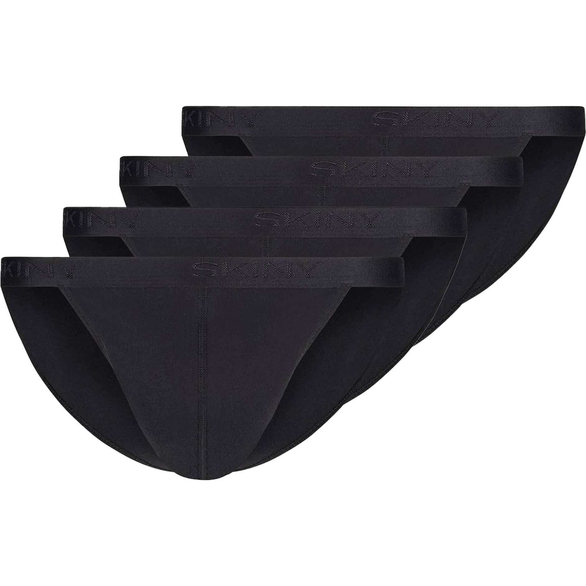 Skiny, Herren, Unterhosen, Slip Klassisch Bequem sitzend, Schwarz, (S, 4er Pack)