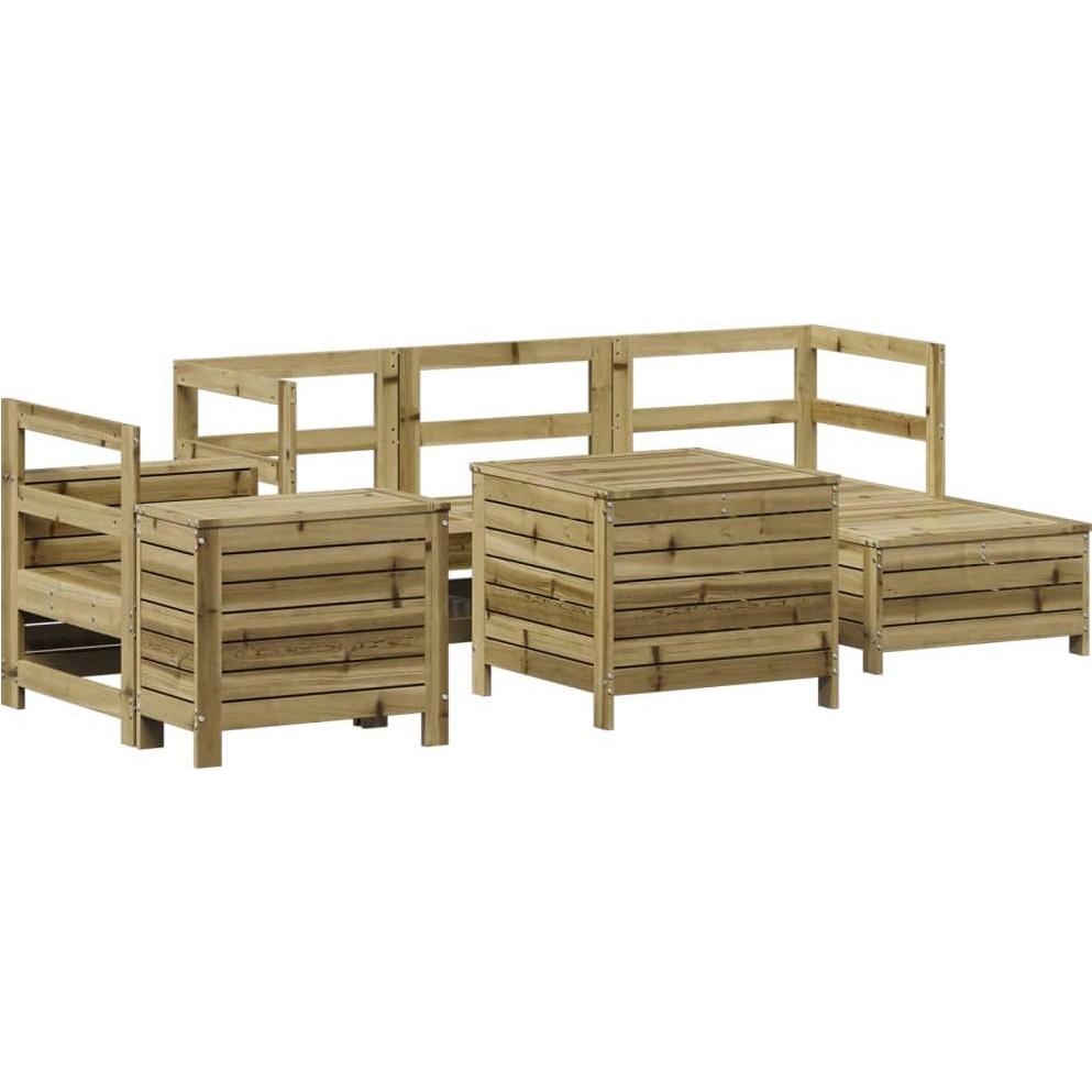 VidaXL, Gartenlounge, Gartenmöbel Sofa Garnitur Lounge Sitzgruppe 7-tlg. Kiefer Imprägniert